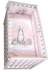 Дитячий постільний комплект Veres Summer Bunny pink 6 одиниць